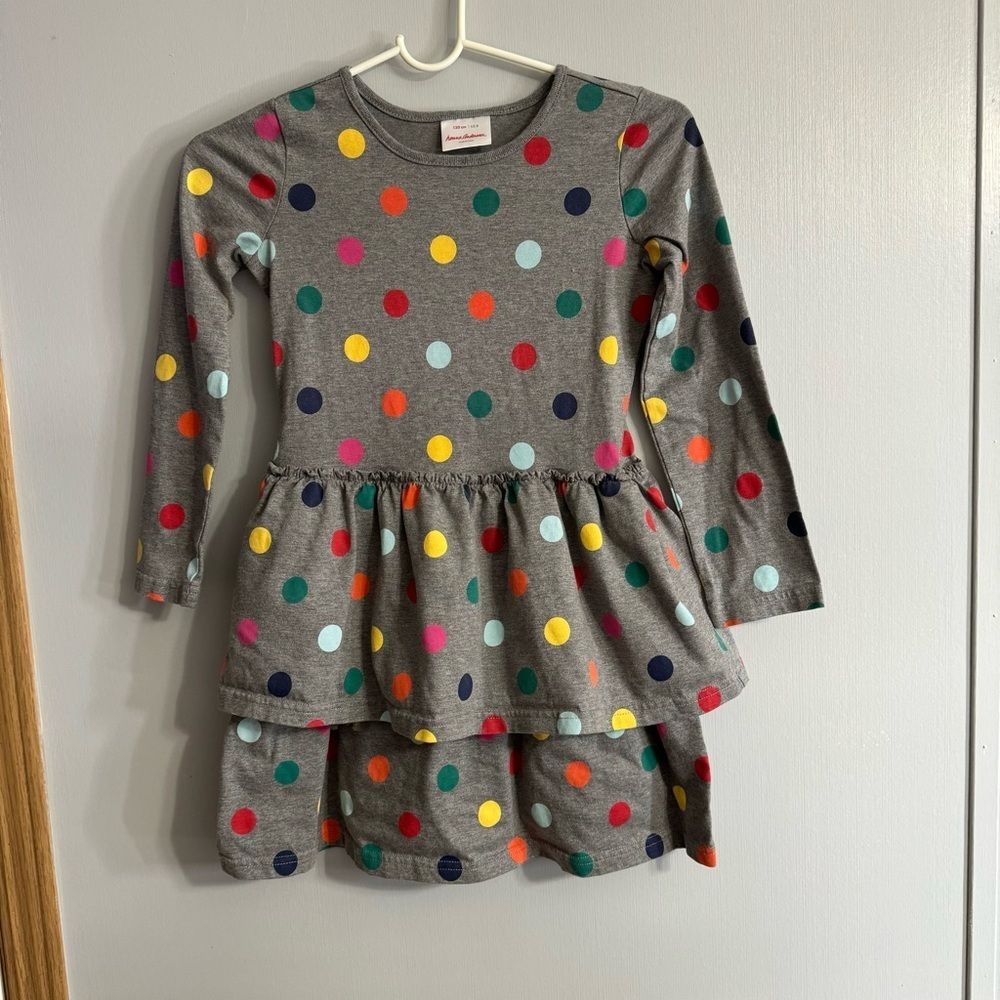 Hanna Andersson Gray Dots Dress Size‎ 8